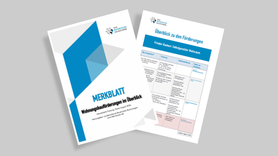 Merkblatt Wohnungsbauförderungen im Überblick Merkblatt Wohnungsbauförderungen im Überblick